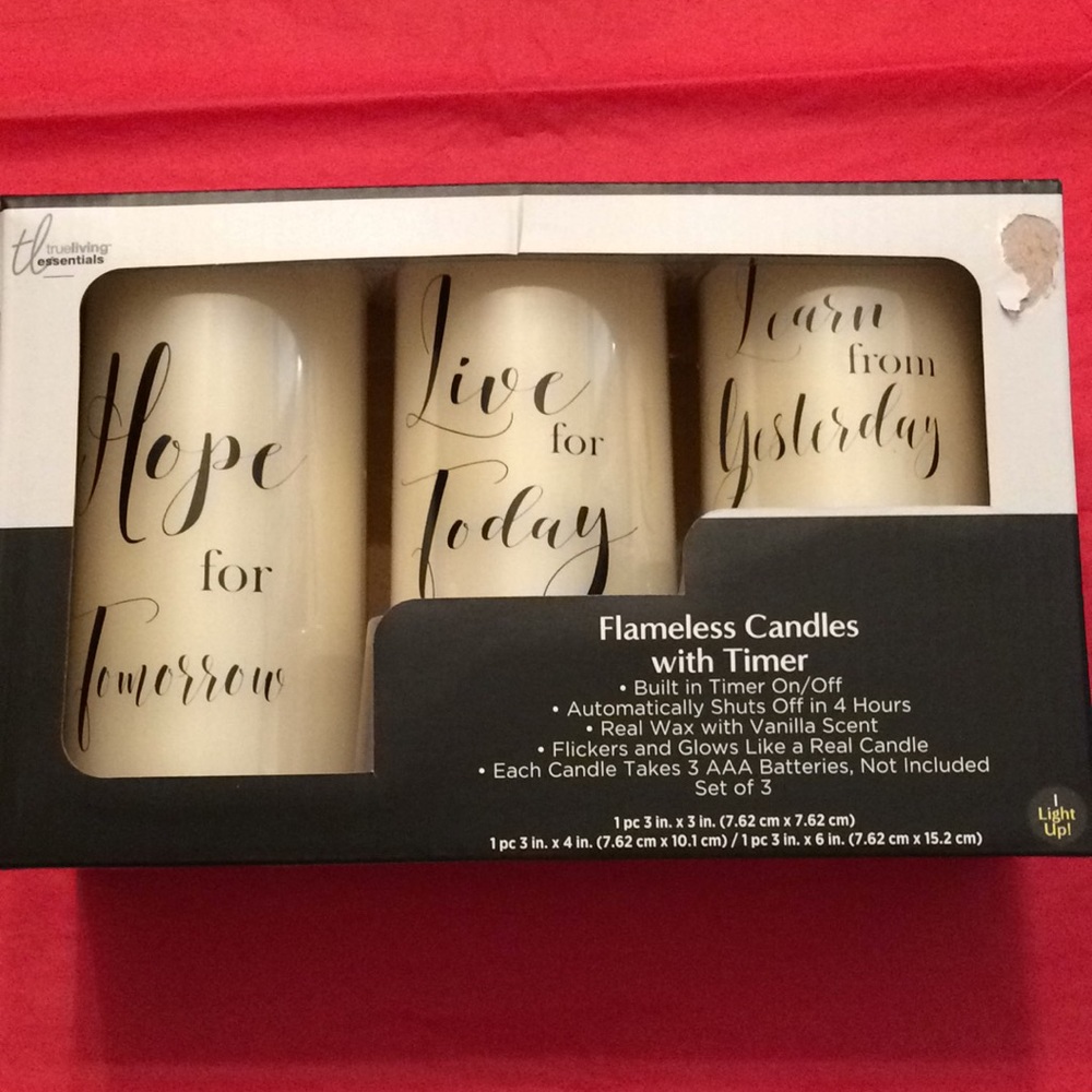3 piece flameless candles
